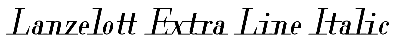 Lanzelott Extra Line Italic